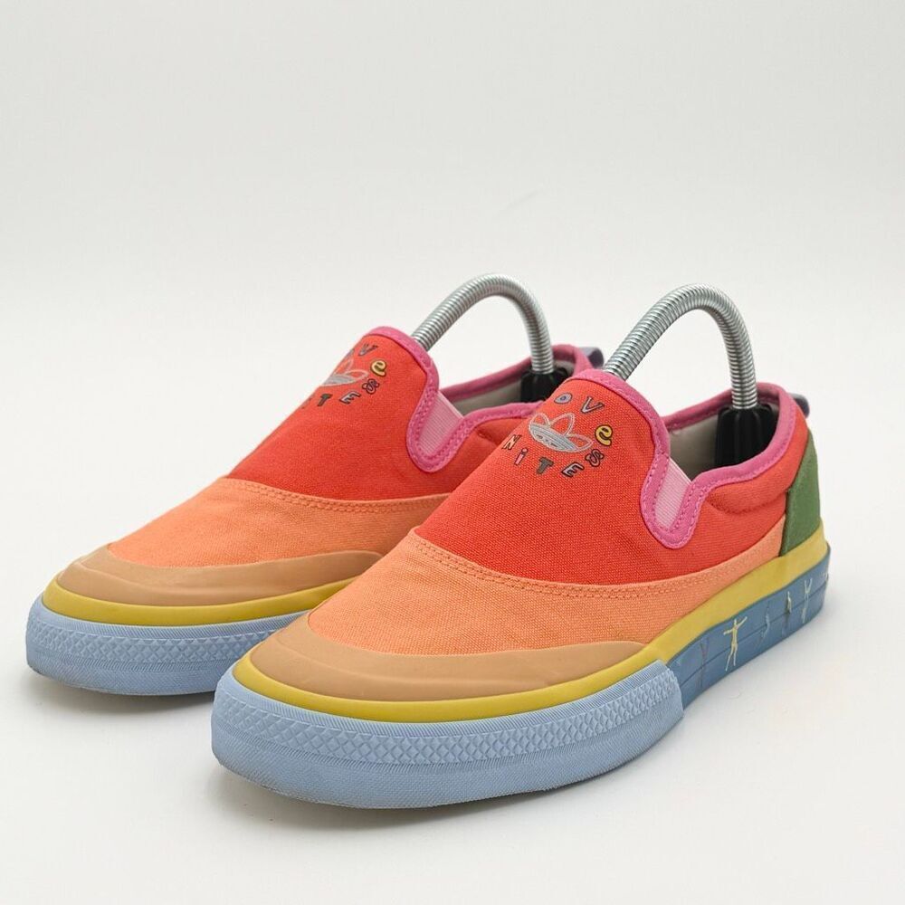 Adidas Nizza Slip-On Low Pride Pack - Love Unites' Canvas Sneakers - US Men’s 7.